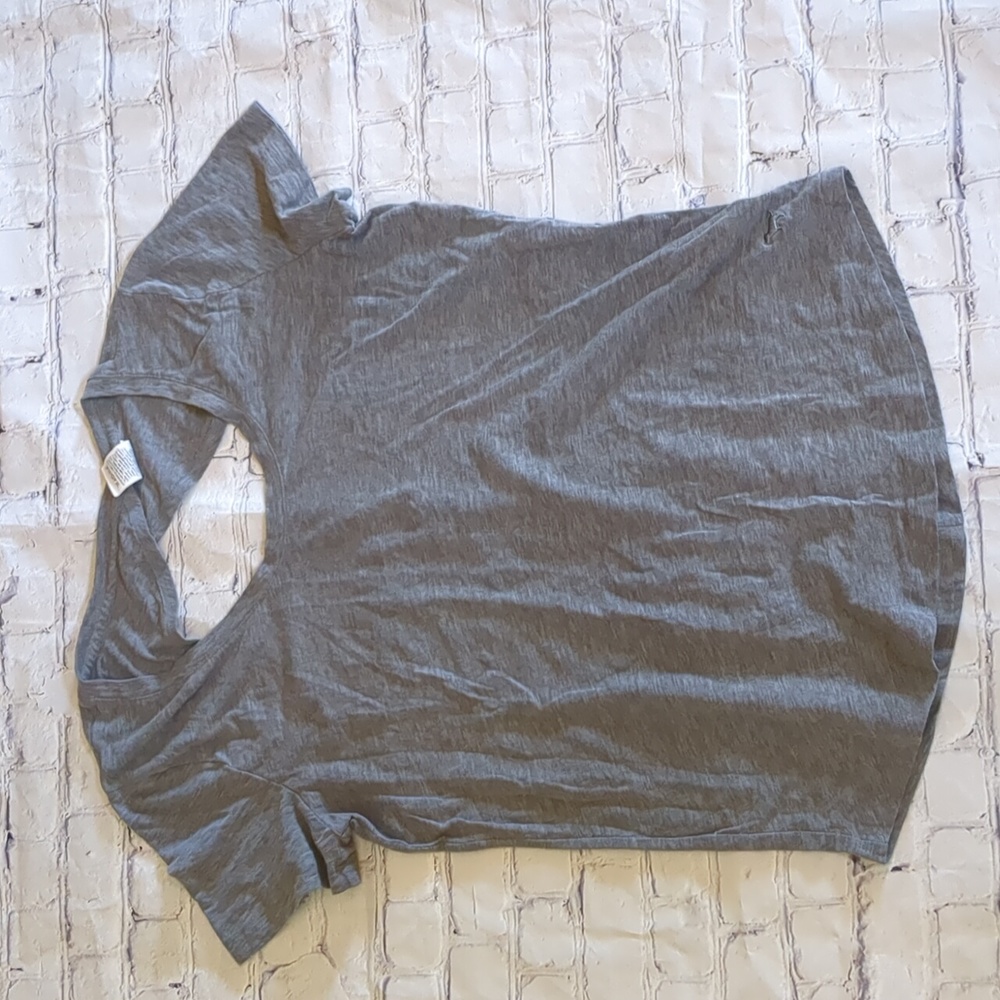 Victoria's Secret Pink Open Back Tee, Heather Grey, M, EUC